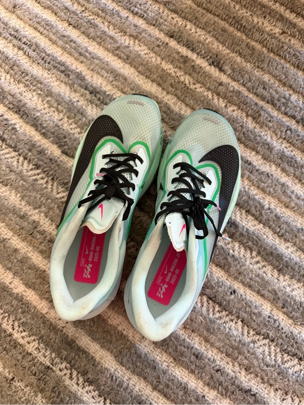 Nike Women's Mint Green Black Pink ZoomX Running Sneakers